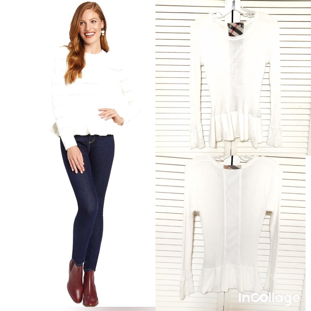 Burberry Peplum Lightweight sweater